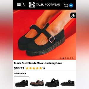 T.U.K. Viva Mary Jane Creepers (fits sz9)